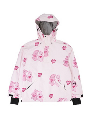 Molocoster Pink Rabbit Fleece Snow Suit - Unisex