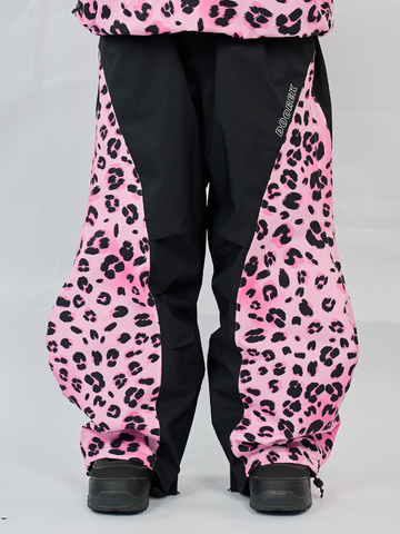Doorek Pink Leopard Patch Snow Pants - Unisex