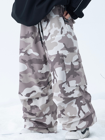 Molocoster 3L Camo Baggy Ski Pants - Unisex