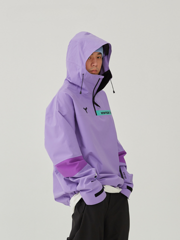 Winter Ticket Violet Oversized Snow Jacket - Unisex