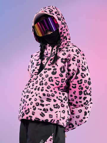 Doorek Pink Leopard Snow Anorak - Unisex