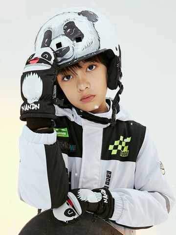 NANDN Kids Ski Waterproof Cartoon Gloves