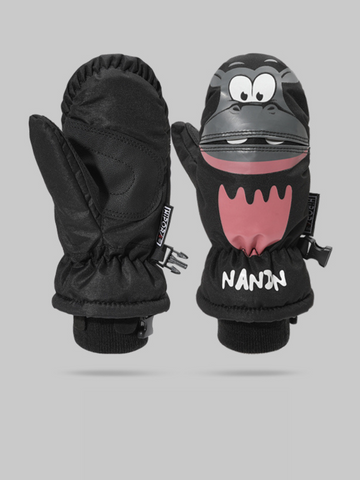 NANDN Kids Ski Waterproof Cartoon Gloves