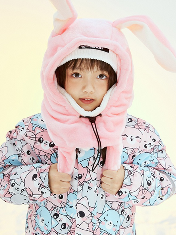 NANDN Kids Plush Jumping Ear Hood