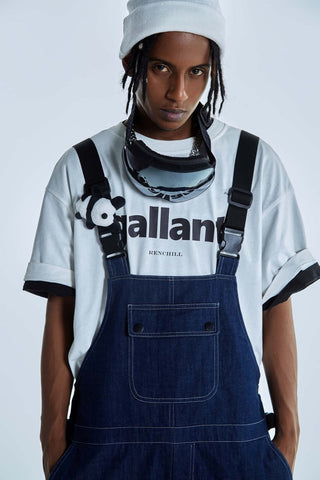 RenChill Panda Jeans Baggy Style Bibs - Unisex