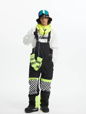 Tolasmik X Banana Hook Premium Chess Baggy Bib Pants - Unisex