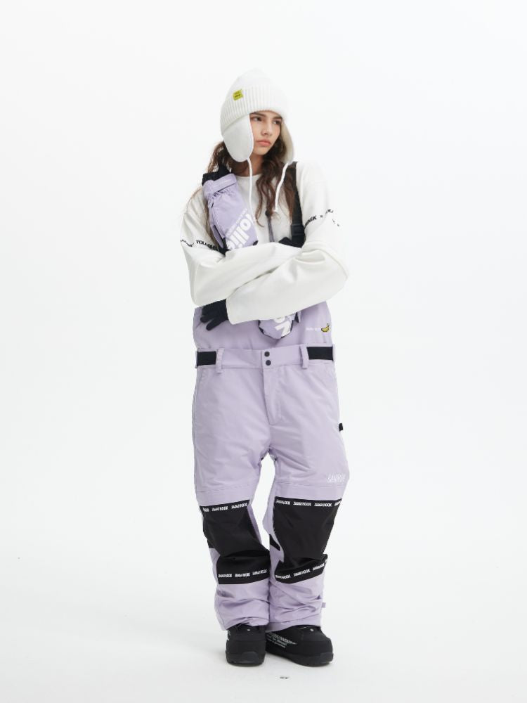 Tolasmik X Banana Hook Premium Purple Snow Bib Pants - Unisex