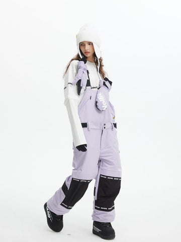 Tolasmik X Banana Hook Premium Purple Snow Bib Pants - Unisex