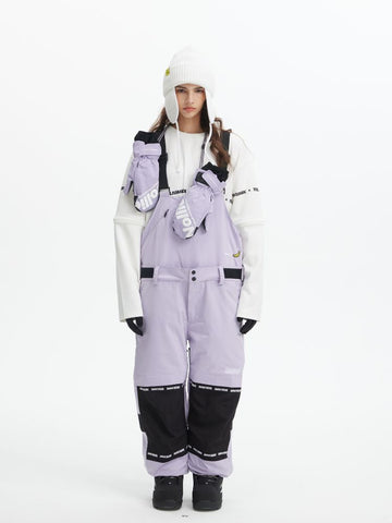 Tolasmik X Banana Hook Premium Purple Snow Bib Pants - Unisex