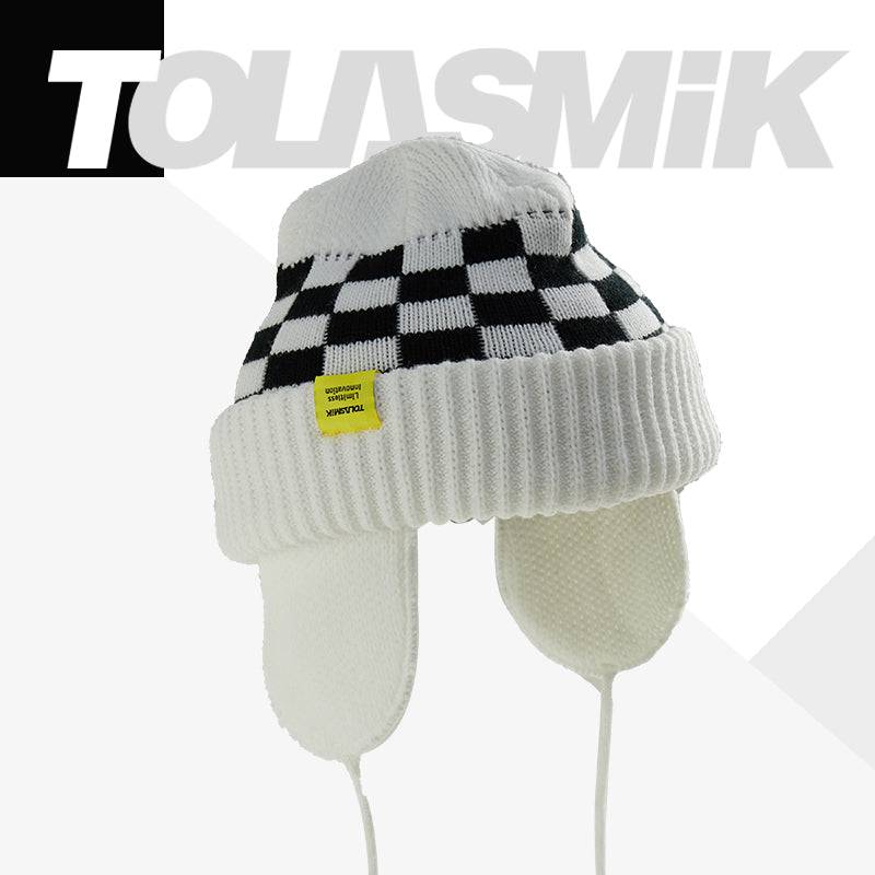Tolasmik Beanie Helmet Hat - Chess Style - RAKU-Snowsports