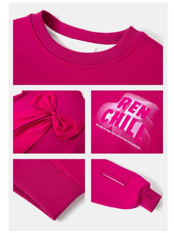 RenChill Chic Bow Fleece Sweater Pullover - Snowears-snowboarding skiing jacket pants accessories