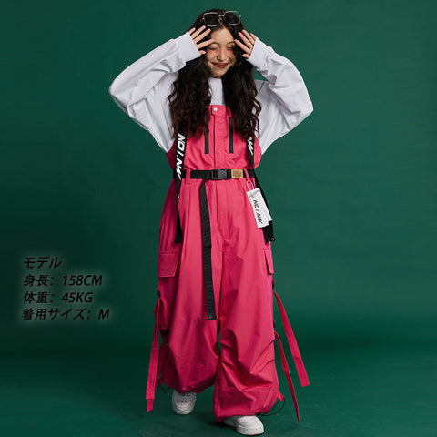 NO1NW Puffy strappy bib pants - RAKU-Snowsports