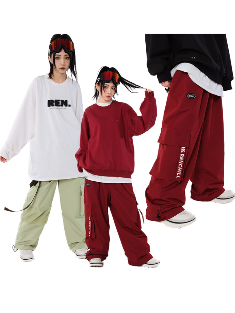 Renchill Wine Baggy Style Snow Pants - Snowears-snowboarding skiing jacket pants accessories