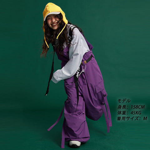 NO1NW Puffy strappy bib pants - RAKU-Snowsports