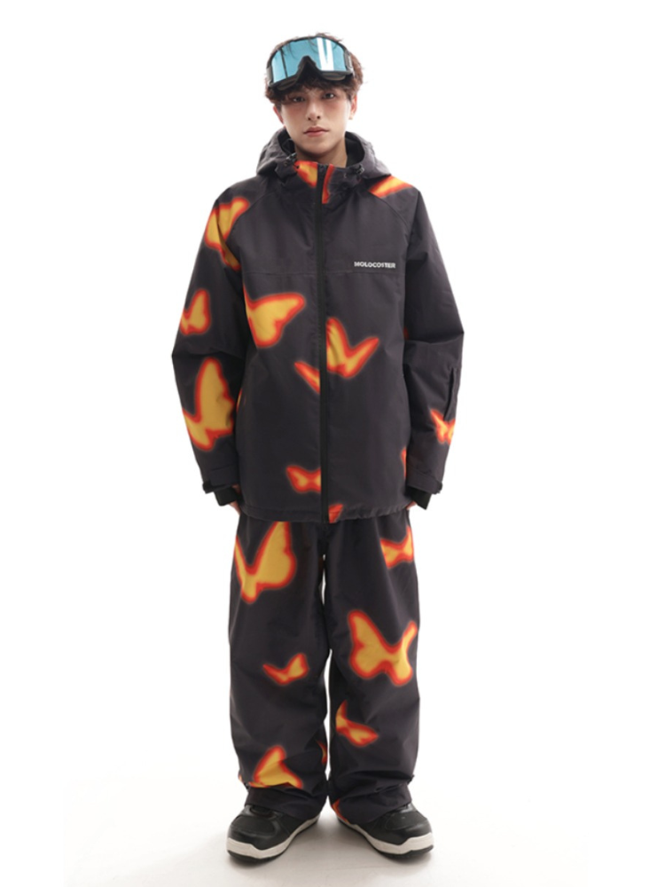 Molocoster Flame Butterfly Snow Suit - Snowears-snowboarding skiing jacket pants accessories
