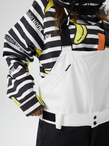 Tolasmik X Banana Hook 23 Premium White Bib Pants - RAKU-Snowsports