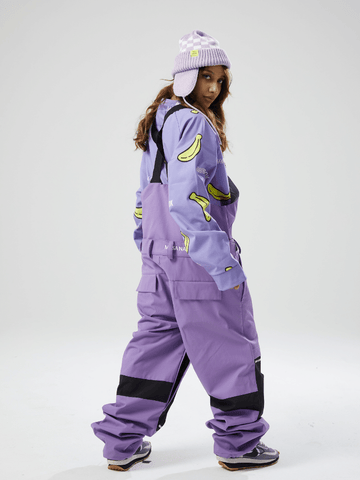 Tolasmik X Banana Hook 23 Premium Purple Snow Bib Pants - RAKU-Snowsports