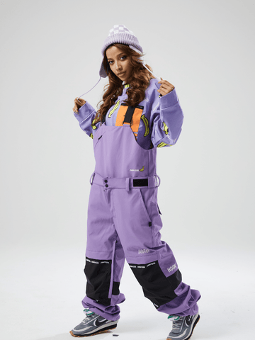 Tolasmik X Banana Hook 23 Premium Purple Snow Bib Pants - RAKU-Snowsports