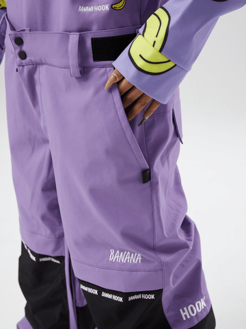 Tolasmik X Banana Hook 23 Premium Purple Snow Bib Pants - RAKU-Snowsports
