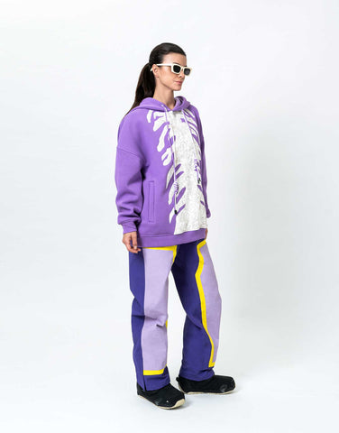 Hoodie Water Resistant Zebra Purple