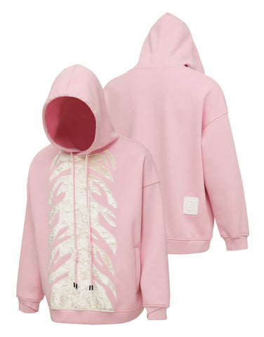 Hoodie Water Resistant Zebra Pink