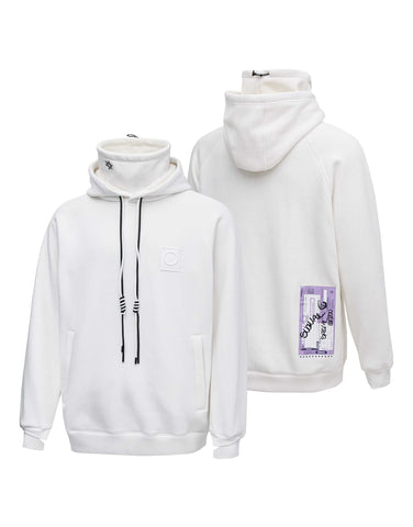 Hoodie Water Resistant Crew White