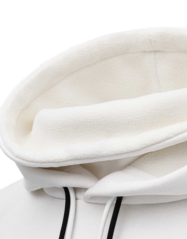 Hoodie Water Resistant Crew White