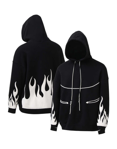 Hoodie Water Resistant Fire Black
