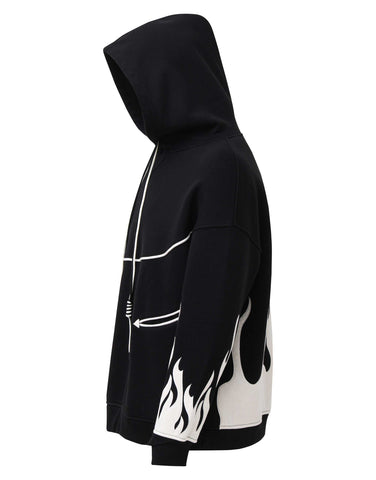 Hoodie Water Resistant Fire White