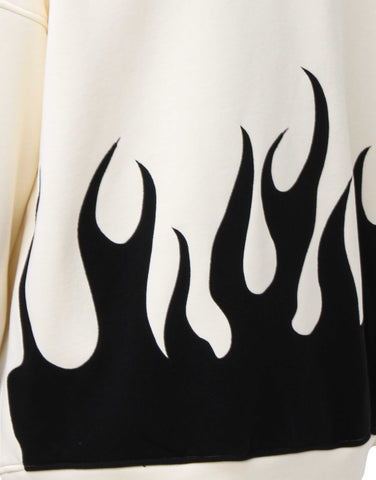 Hoodie Water Resistant Fire White