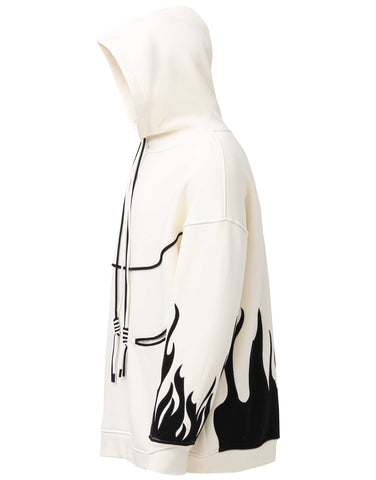 Hoodie Water Resistant Fire White