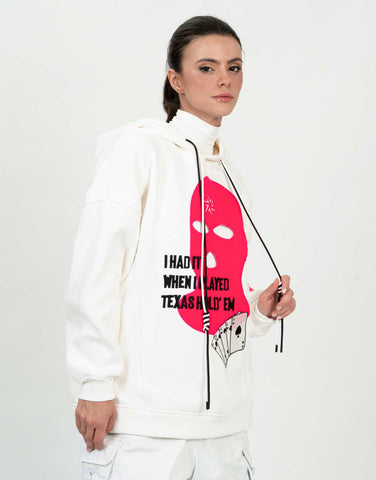 Hoodie Water Resistant ak457 White