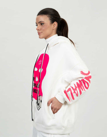 Hoodie Water Resistant ak457 White