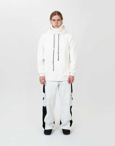 Hoodie Water Resistant Crew White