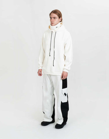 Hoodie Water Resistant Crew White