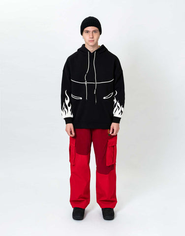 Hoodie Water Resistant Fire Black