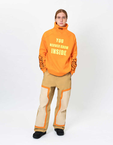 Hoodie Water Resistant Inside Orange