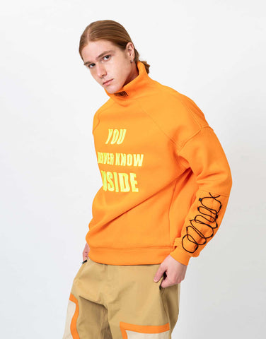 Hoodie Water Resistant Inside Orange